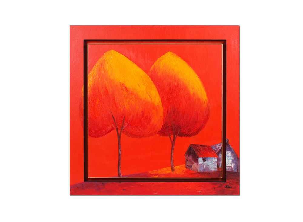 2 red trees