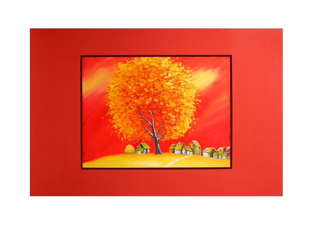 Orange red tree19513