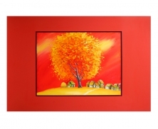 Orange red tree19513